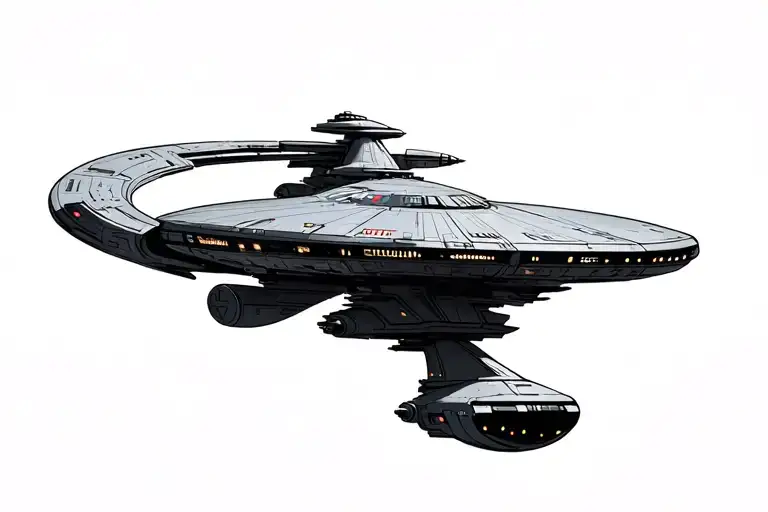 star trek enterprise ship tattoo design idea