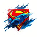 Superman logo tattoo design idea