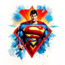 Superman logo tattoo design idea