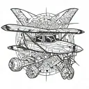 cessna 172 geometric tattoo design idea