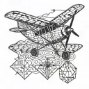 cessna 172 geometric tattoo design idea
