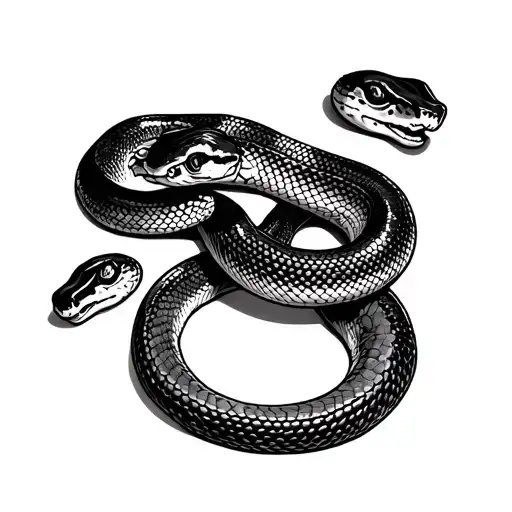 Hognose Snake and ball python tattoo design idea