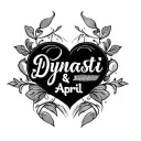 "Dynasti & April" name tattoo design hearts tattoo design idea