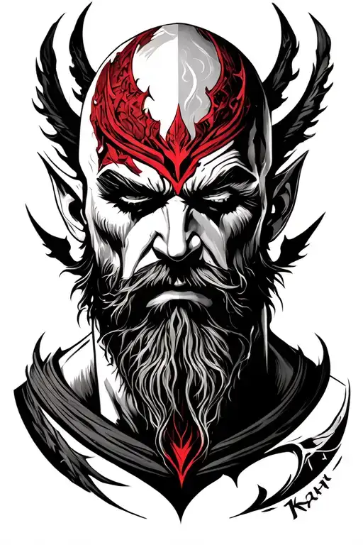 kratos tattoo design idea