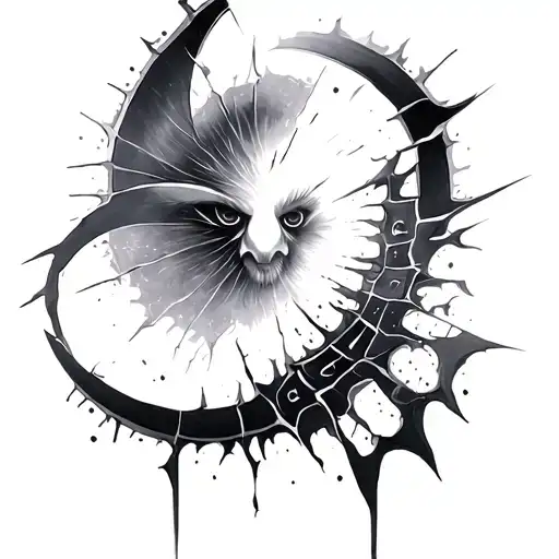 Broken Halo tattoo design idea