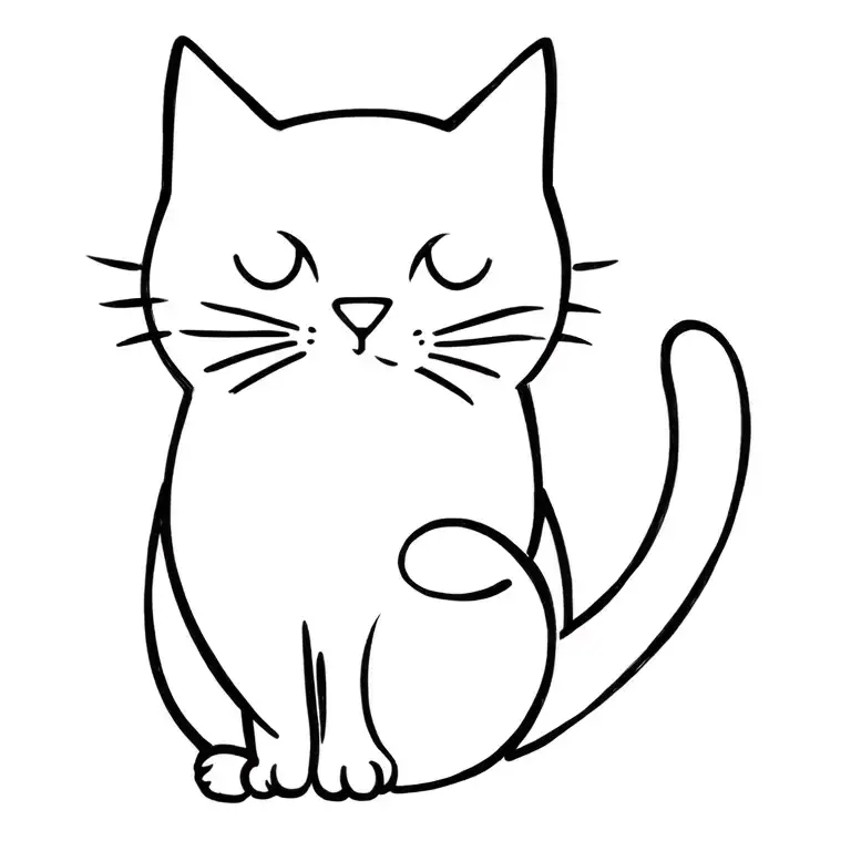 cat playing tattoo design idea