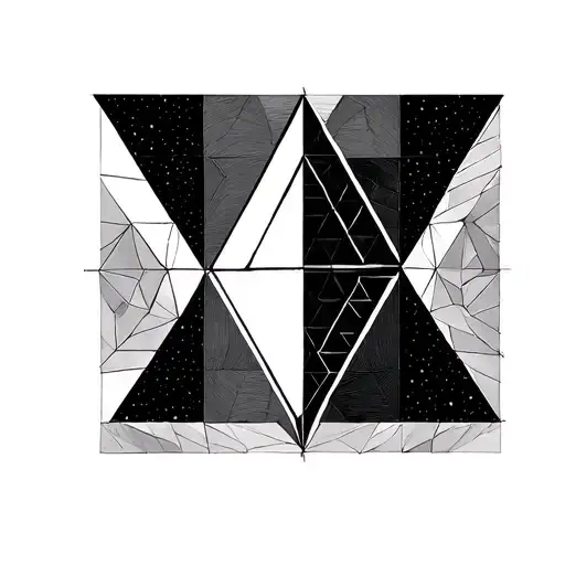 Sierpinski Triangle prism tattoo design idea