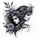 Virgo And Aquarius tattoo design idea