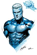 Iceman marvel comics style man tattoo design idea