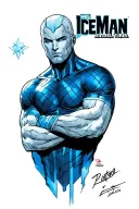 Iceman marvel comics style man tattoo design idea