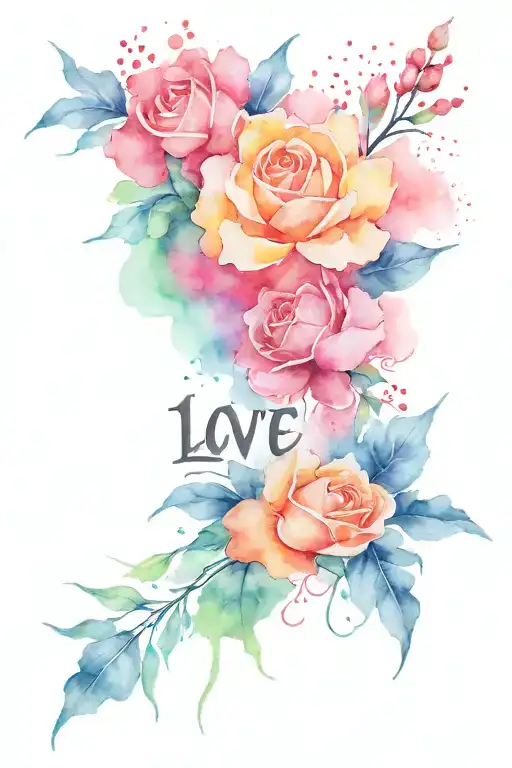 fuck love tattoo design idea