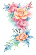 fuck love tattoo design idea