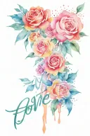 fuck love tattoo design idea