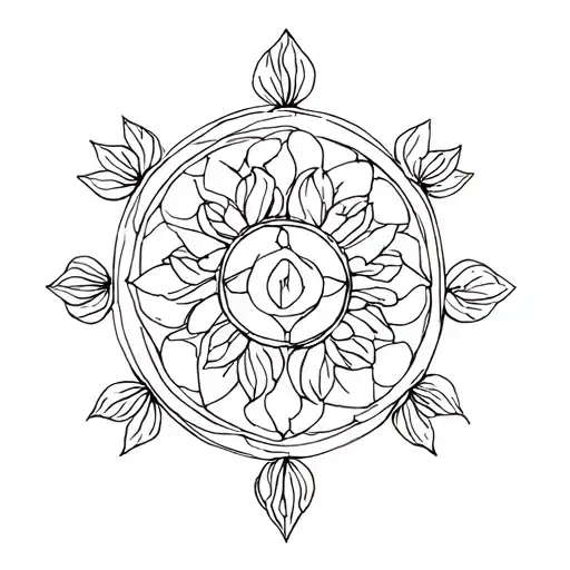 reiki cho ku rei  symbol from flowers tattoo design idea