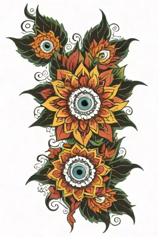 Mandala, evil eye tattoo tattoo design idea