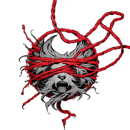 Red String Of Fate tattoo design idea