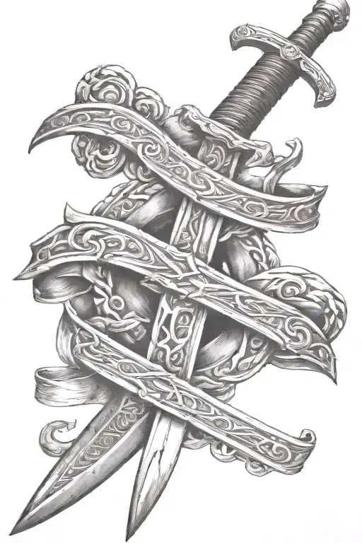 Sword wrapped, Military, "So Others may live" Out side of sword  tattoo design idea