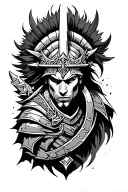 Warrior tattoo design idea