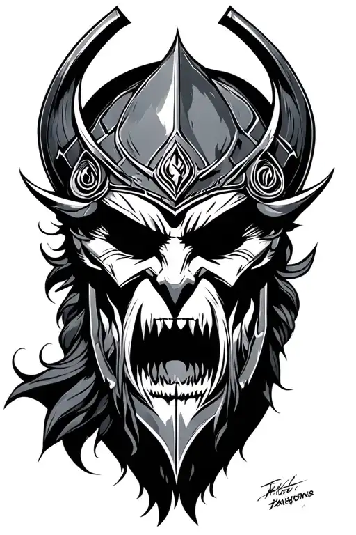Warrior tattoo design idea