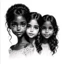 3 Daughters tattoo design idea