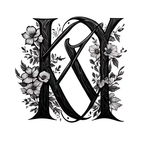 Keith and Aileen initials. Keith from UK , Aleen from Philippines met in ireland on Valentines day. Keith born in August tattoo design idea
