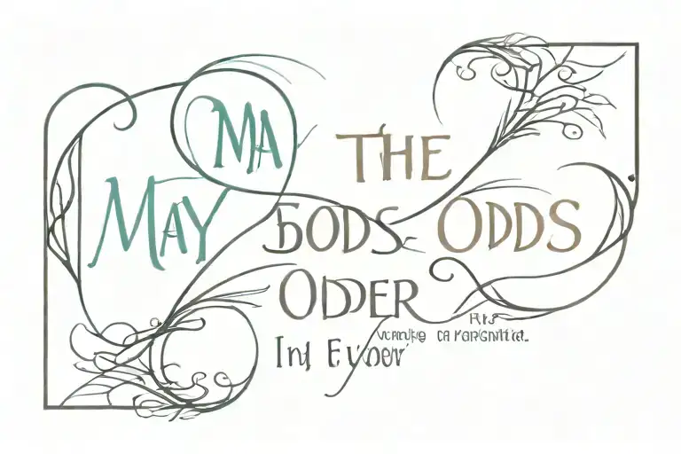 May the Odds Be Ever In Your Favour tattoo design idea