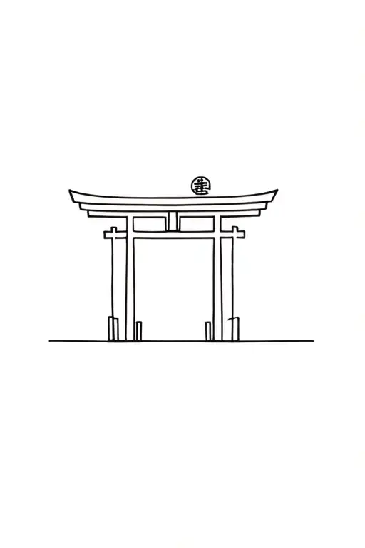 Japanese torii gate tattoo design idea
