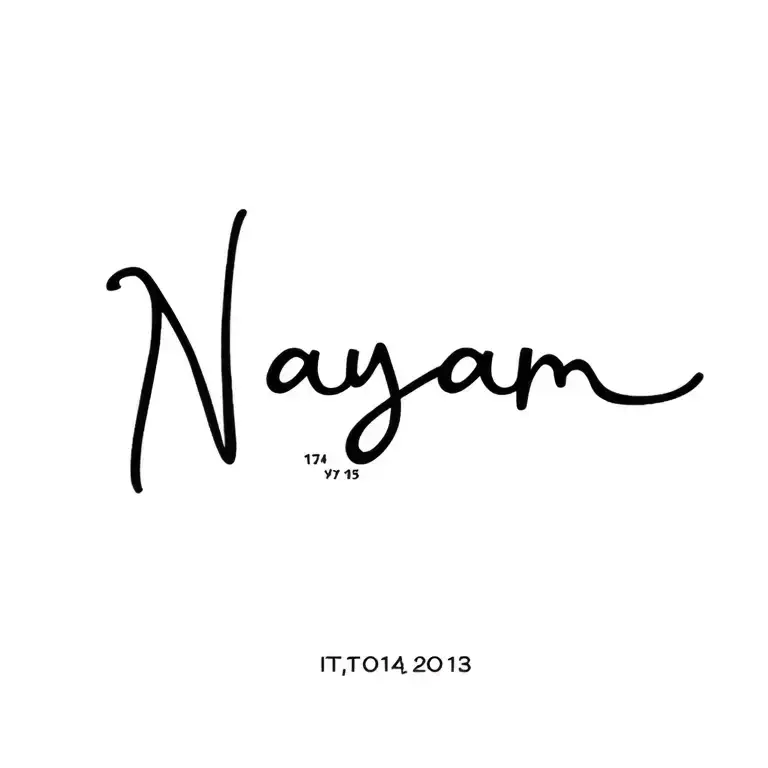 nayan name with date tattoo tattoo design idea