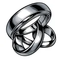 wedding rings intertwined tattoo design idea