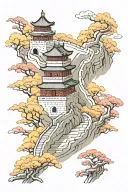 great wall of china tattoo design idea