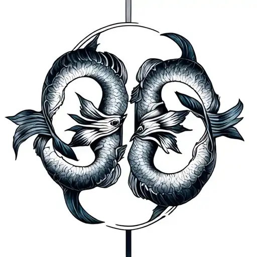 zodiac sign tattoo design combining aries and pisces tattoo design idea