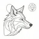 wolf head tattoo design idea