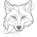 wolf head tattoo design idea