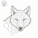 wolf head tattoo design idea