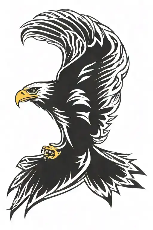 eagle soaring tattoo design idea