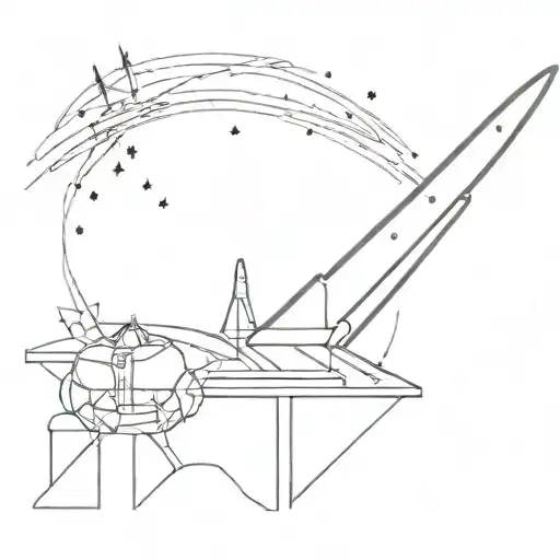 Monument to the Conquerors of Space in Russia tattoo design idea