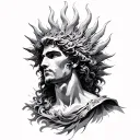 helios god tattoo design idea
