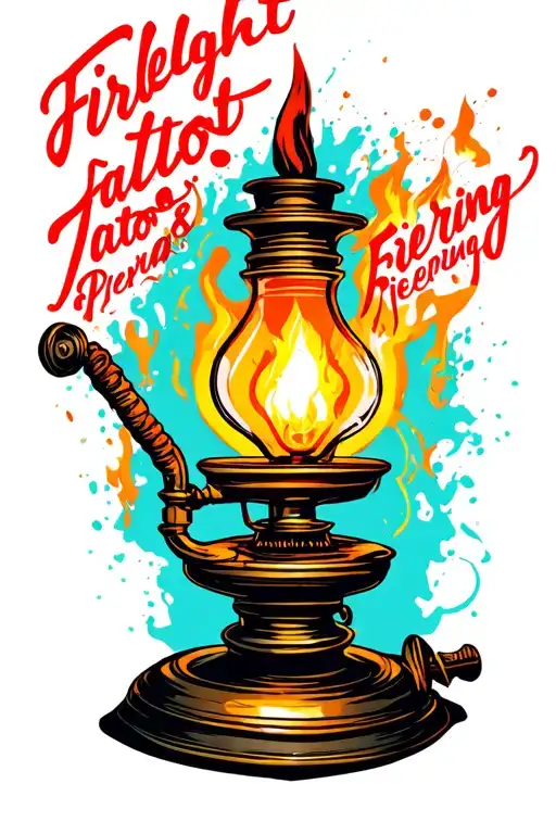 "Firelight Tattoo & Piercing" "Firelight Tattoo & Piercing" oil lamp tattoo design idea