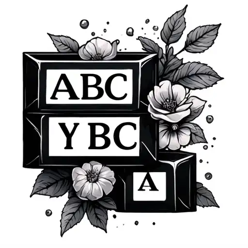 Abc Blocks tattoo design idea