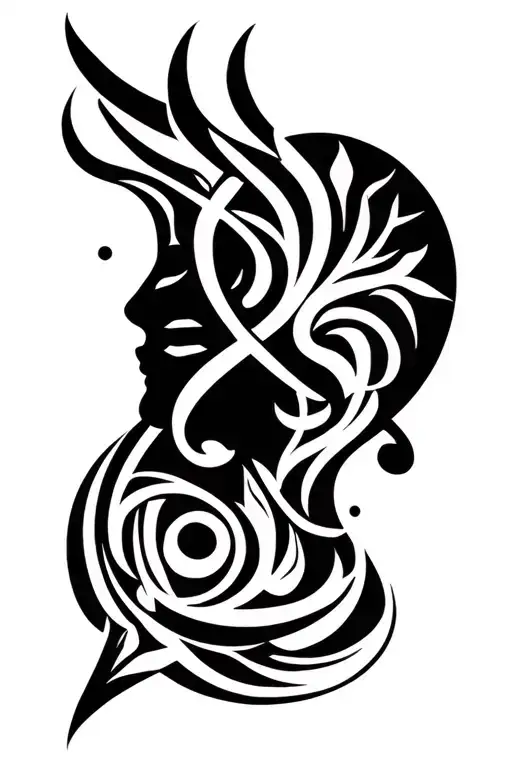 female spayed symbol tattoo design idea