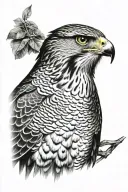 northern goshawk tattoo design idea