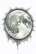 full moon tattoo design idea