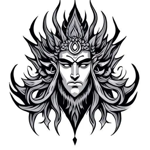 Vajra tattoo design idea