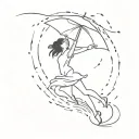 Dancing in the rain tattoo design idea