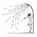 Dancing in the rain tattoo design idea