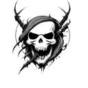 cod ghost tattoo design idea