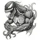 venom marvel tattoo design idea