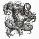 venom marvel tattoo design idea