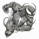 venom marvel tattoo design idea