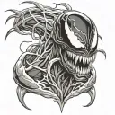 venom marvel tattoo design idea